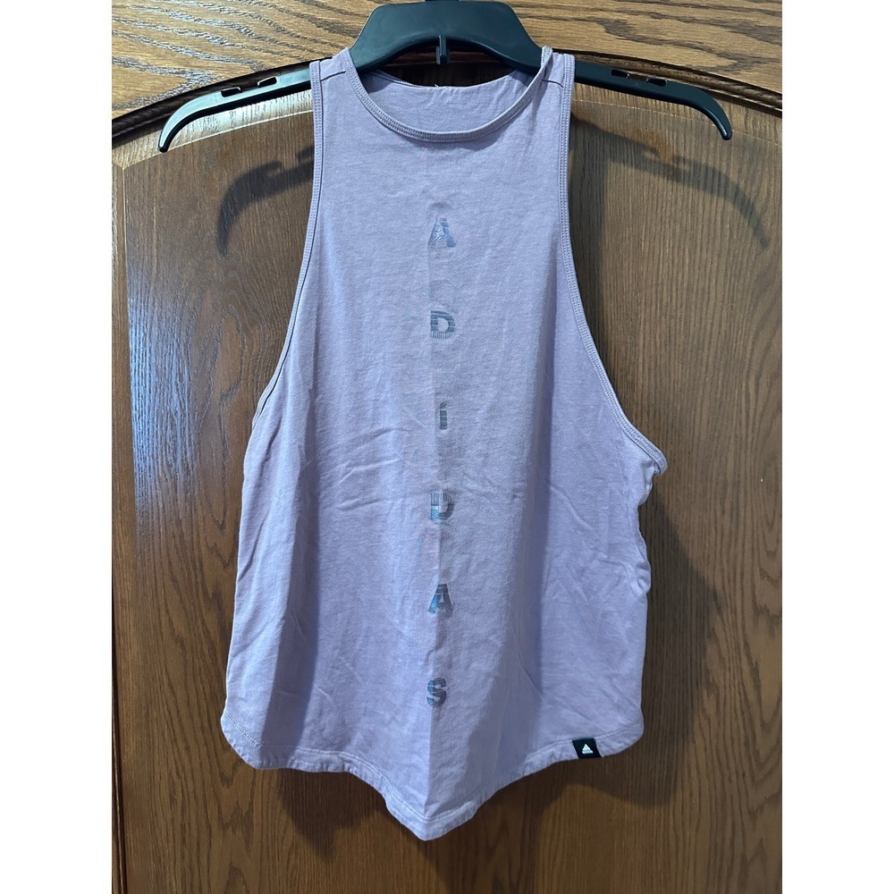 Women's adidas dark purple high neck muscle tank‎
